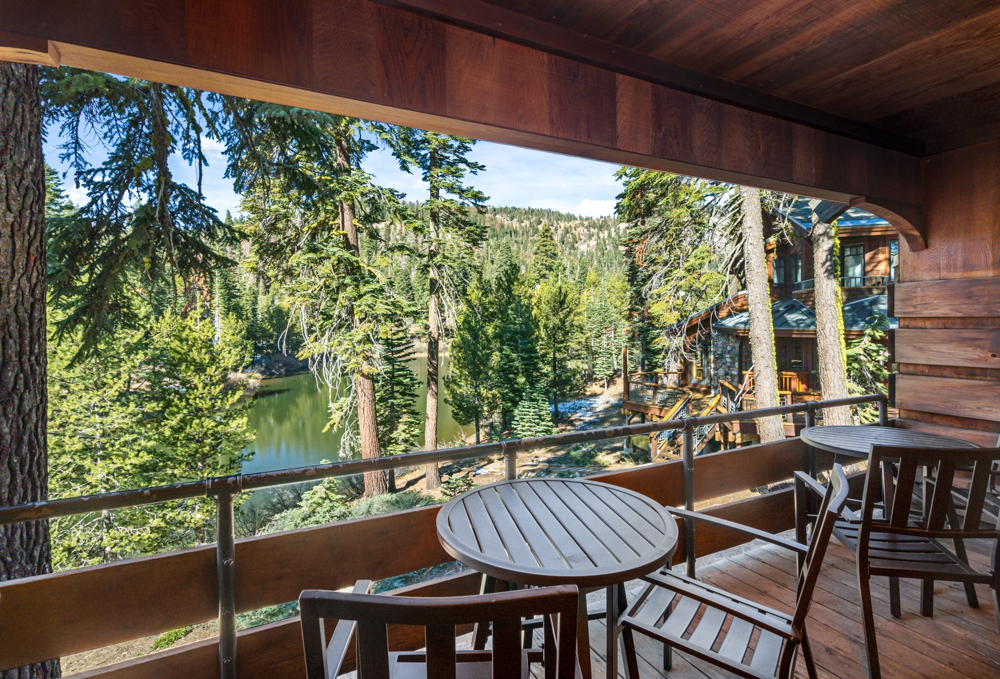 Sunny deck looking toward Bear Lake